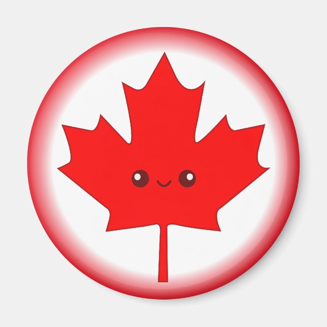 Niedlich Red Maple Leaf Magnet (Vorne)