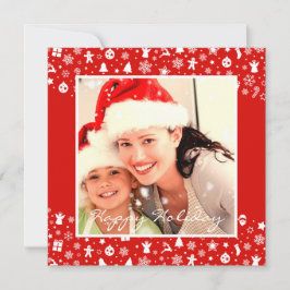 Niedlich Red Merry Christmas Zwei Bilder Foto Happ Feiertagskarte