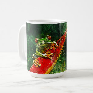 Niedlich Red Mit Augen Costa Rica Tree Frog Artist Kaffeetasse