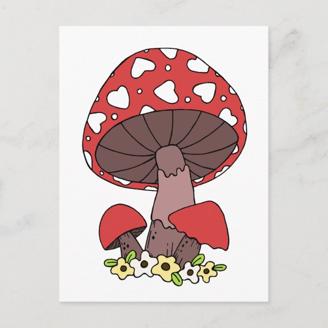 Niedlich Red Mushroom Postkarte (Vorderseite)