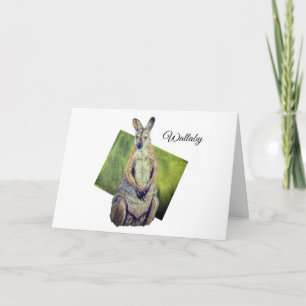 Niedlich Red Necked Wallaby Art Australian Marsupi Karte