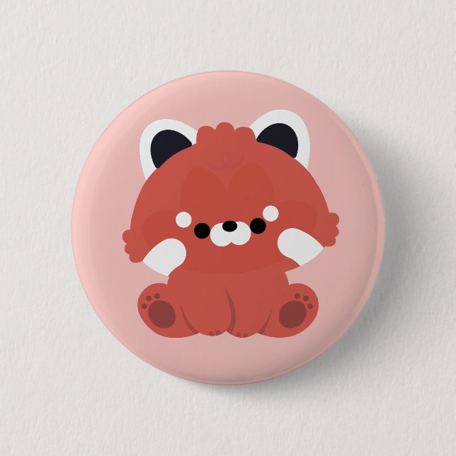 Niedlich Red Panda Button (Vorderseite)
