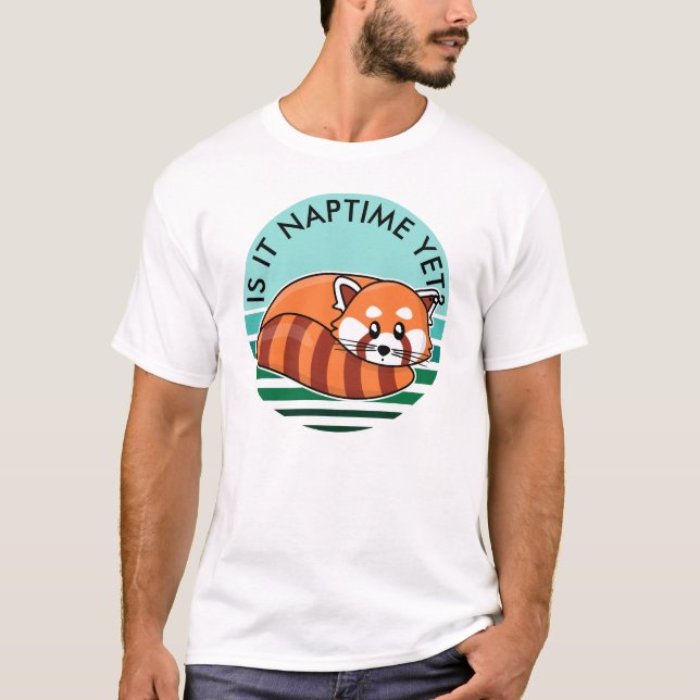 Niedlich Red Panda: Ist es noch Nickerchen? T-Shirt (Vorderseite)