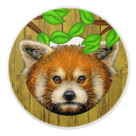 Niedlich Red Panda Keramik Knobs Keramikknauf