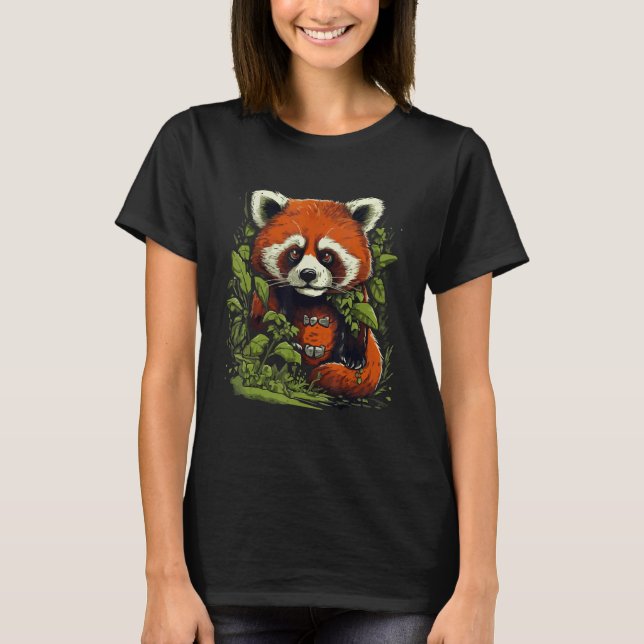 Niedlich Red Panda Lover Nature Graphic Animal Con T-Shirt (Vorderseite)