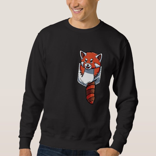 Niedlich Red Panda Pocket Red Panda Sweatshirt (Vorderseite)
