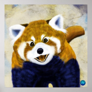 Niedlich Red Panda Portrait Poster