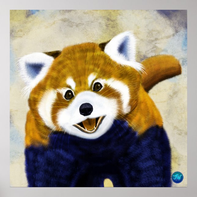 Niedlich Red Panda Portrait Poster (Vorne)