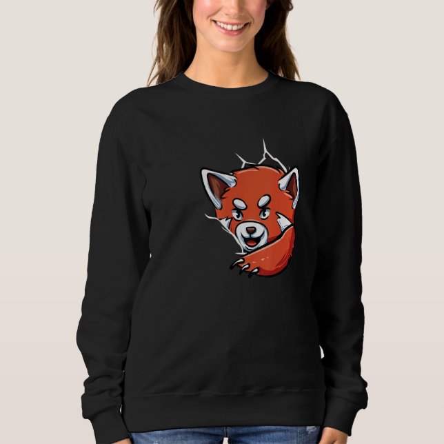 Niedlich Red Panda Red Panda Sweatshirt (Vorderseite)