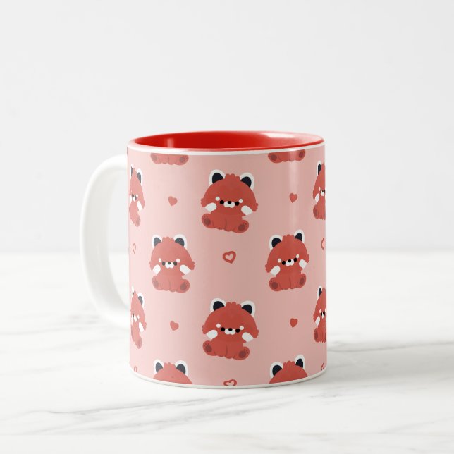 Niedlich Red Panda Zweifarbige Tasse (Vorderseite Links)