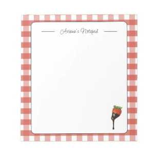 Niedlich Red Personalisiert Strawberry Notepad Notizblock