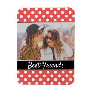 Niedlich Red Polka Dot Custom Foto Custom Magnet