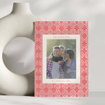 Niedlich Red Retro Mitte Jahrhundert Modernes Vert Feiertagskarte<br><div class="desc">Niedlich Red Retro Mitte Jahrhundert Moderne Vertical Foto Holiday Card</div>