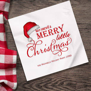 Niedlich Red Santa Claus Hat Custom Serviette