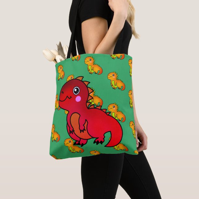 Niedlich Red Trex Happy Dinosaur (Von Nahem)