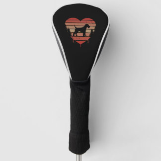 Niedlich Red Vintag Heart Welsh Terriers 80er Golf Headcover