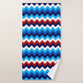 Niedlich Red White Blue Chevrons Badetuch Badehandtuch