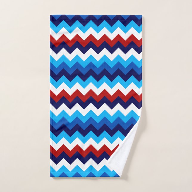 Niedlich Red White Blue Chevrons Handtuch (Handtuch)