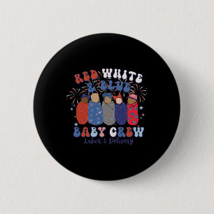Niedlich Red White Blue Labour und Lieferung Nurse Button