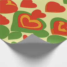 Niedlich Reggae Mini Hearts Red Gold Green Muster