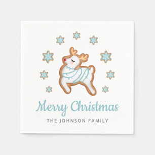 Niedlich Reindeer Frohe Weihnachten Serviette