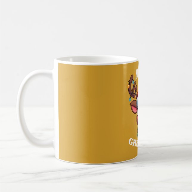 Niedlich Reindeer Frohe Weihnachtsgestaltung Kaffeetasse (Links)