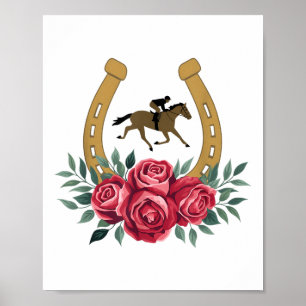 Niedlich Reitsport Rose KY 151. Derby Pferd Party Poster