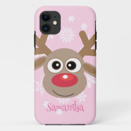 Niedlich Rentier Cartoon Weihnachtslustig Girly Pi Case-Mate iPhone Hülle