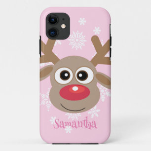 Niedlich Rentier Cartoon Weihnachtslustig Girly Pi Case-Mate iPhone Hülle
