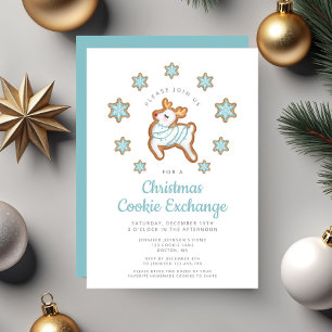 Niedlich Rentier Christmas Cookie Exchange Einladung