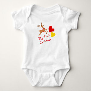 Niedlich Rentier Mein erster Weihnachtstext und He Baby Strampler