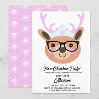 Niedlich Rentier Weihnachts-Party Scarf Hat Brille