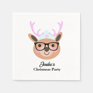 Niedlich Rentier Weihnachts-Party Scarf Hat Brille Serviette