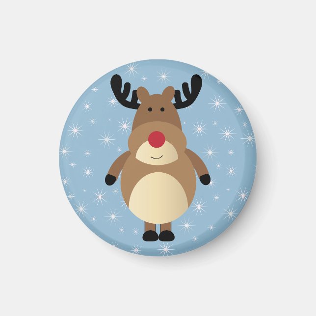 Niedlich Rentier Winter Holiday Magnet (Vorne)