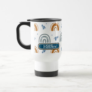 Niedlich Retro Boho Celestial Muster Personalisier Reisebecher