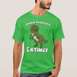 Niedlich Retro Dinosaurier - Faschisten aussterben T-Shirt