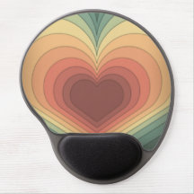 Niedlich Retro Funky Colorful Heart Gel Mousepad