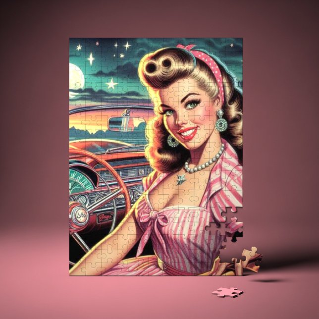Niedlich Retro Girl Puzzle (Von Creator hochgeladen)