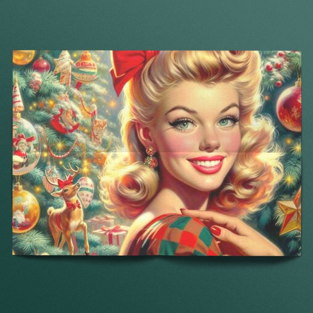 Niedlich Retro Girl Seidenpapier (Von Creator hochgeladen)