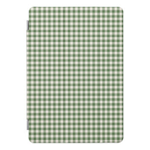 Niedlich Retro Green Gingham Kariertes Muster iPad Pro Cover