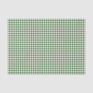 Niedlich Retro Green Gingham Kariertes Muster Seidenpapier