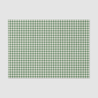 Niedlich Retro Green Gingham Kariertes Muster Seidenpapier
