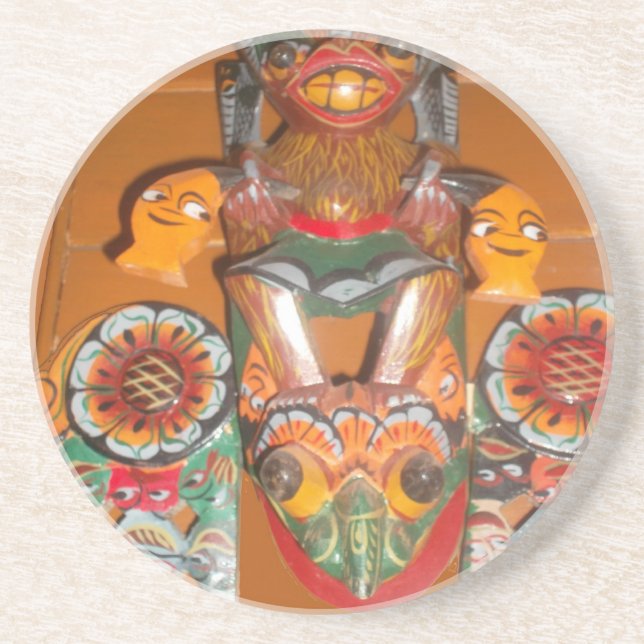 Niedlich Retro Halloween Bash Hakuna Matata Party  Sandstein Untersetzer (Vorne)