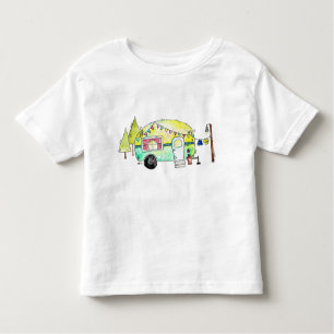 Niedlich Retro Happy Camper Kleinkind T-shirt