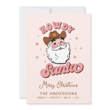 Niedlich Retro Howdy Santa Cowboy Texas Weihnachte