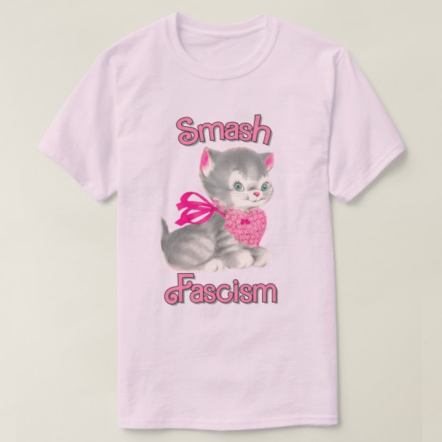 Niedlich Retro Kitten - Schmutz Faschismus T-Shirt (Design vorne)