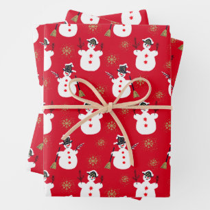 Niedlich Retro Mitte des Jahrhunderts Frosty Gold  Geschenkpapier Set