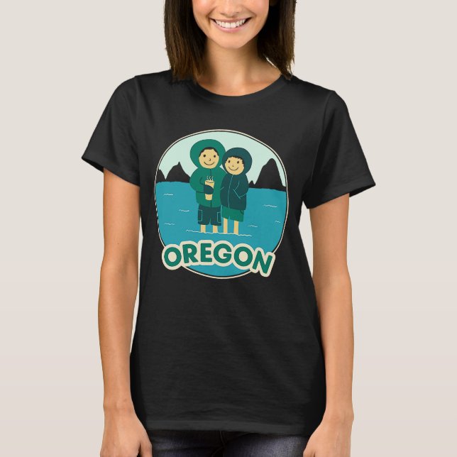 Niedlich Retro Oregon T-Shirt (Vorderseite)