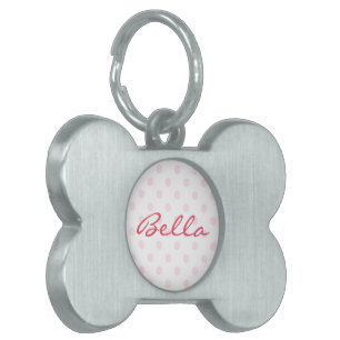 Niedlich Retro Pink Polka Dots Katze Katze Kätzche Tiermarke