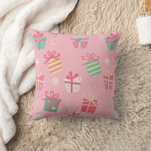 Niedlich Retro Pink Weihnachten Kissen
